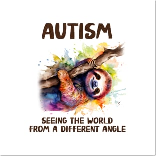 Autism seeing the world from a different angle Autism Awareness Gift for Birthday, Mother's Day, Thanksgiving, Christmas Posters and Art